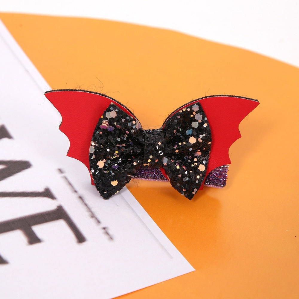 Headdress Barrettes Pumpkin Bow Clip