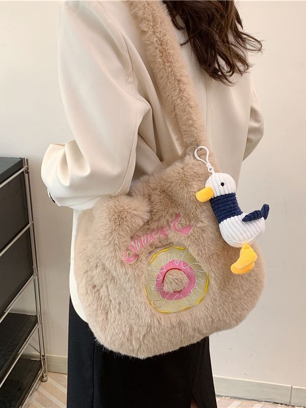 Donut Plush Casual Cute Crossbody Bag For Women