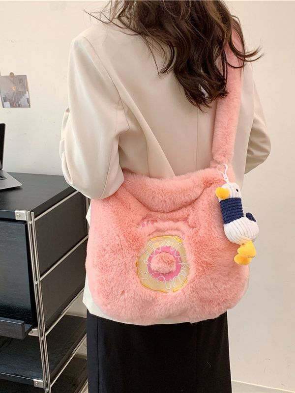 Donut Plush Casual Cute Crossbody Bag For Women