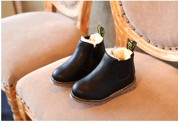 Autumn and Winter Children’s Shoes Short Boots Boys’ Leather Boots Girls Europe and the United States Big Children’s Boots Single Boots