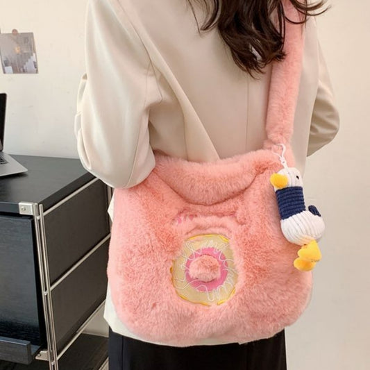 Donut Plush Casual Cute Crossbody Bag For Women