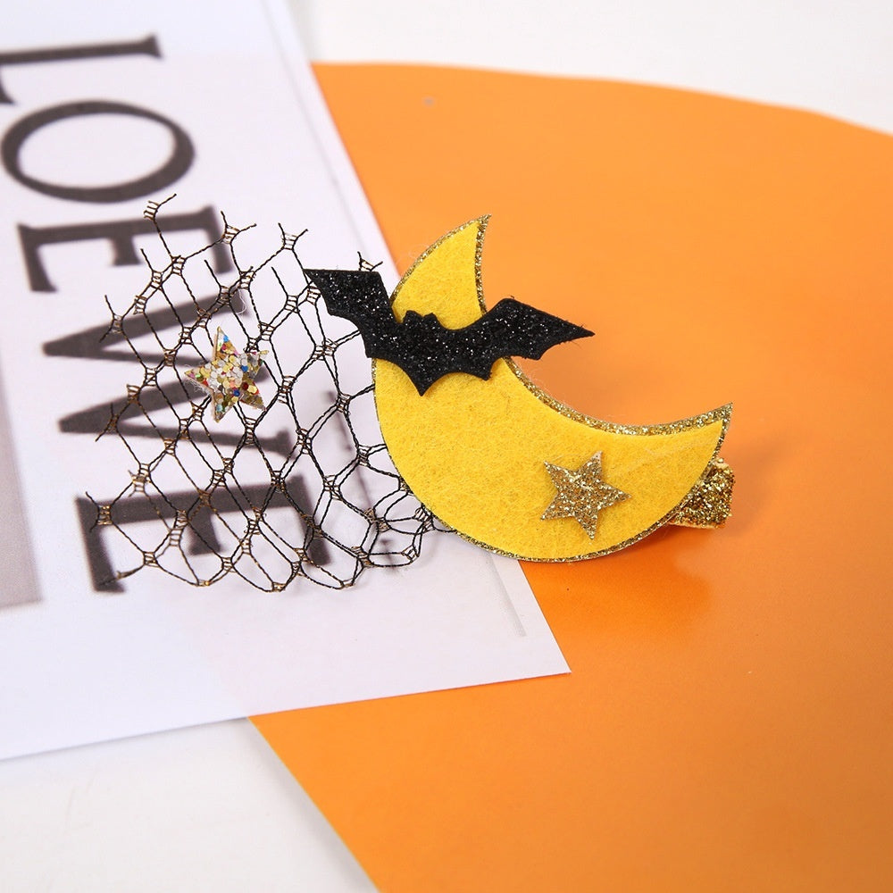 Headdress Barrettes Pumpkin Bow Clip