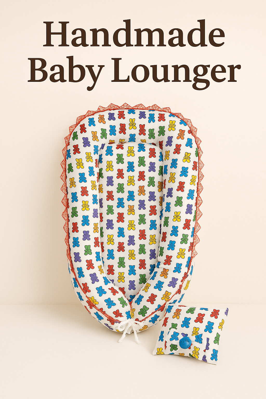 DreamNest Baby Lounger | Portable Newborn Infant Bed, Cozy Sleeping & Carry Nest