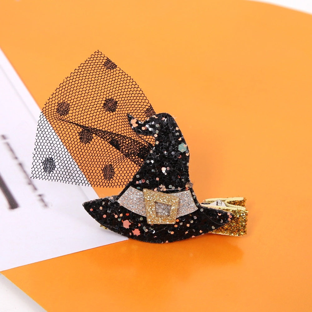 Headdress Barrettes Pumpkin Bow Clip