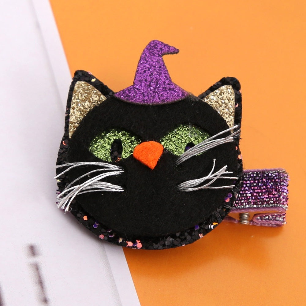 Headdress Barrettes Pumpkin Bow Clip