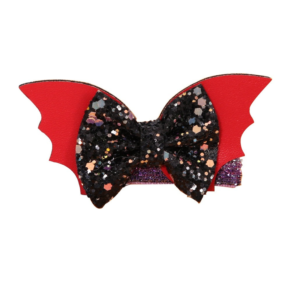 Headdress Barrettes Pumpkin Bow Clip