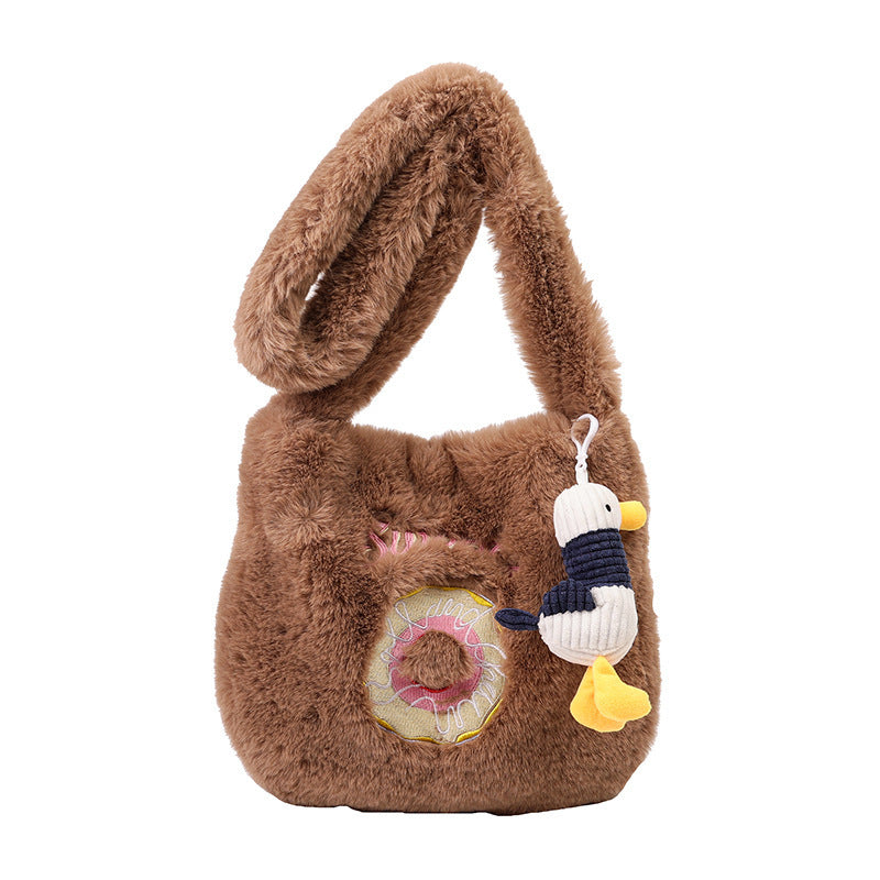 Donut Plush Casual Cute Crossbody Bag For Women